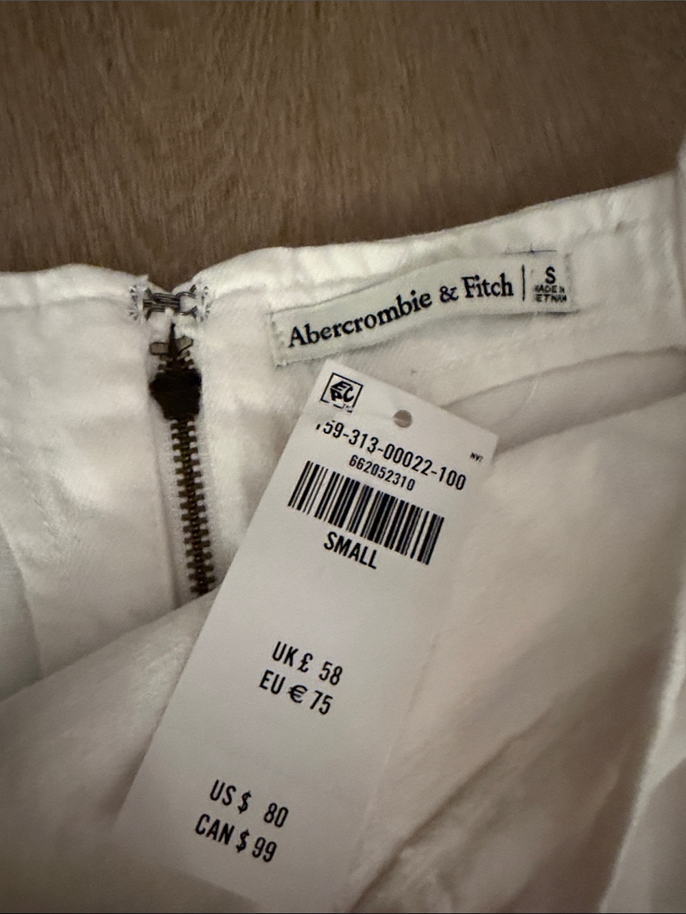 Abercrombie White Jean short romper - Picture 2 of 3